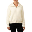 United Colors of Benetton Women’s Mock Neck Eyelash Full Zip Cardigan