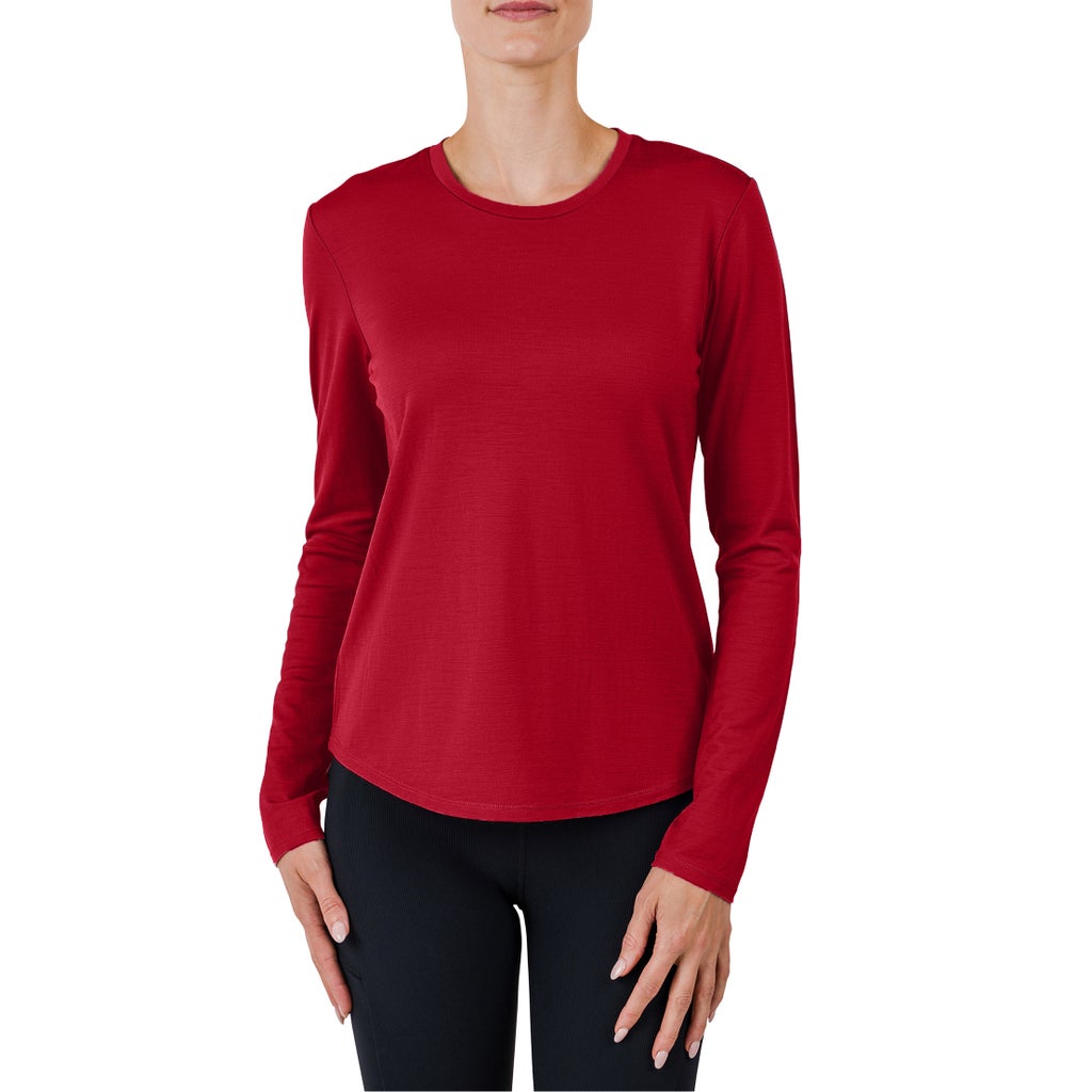 Seg’ments Women’s Merino Wool Long Sleeve Top - Pink