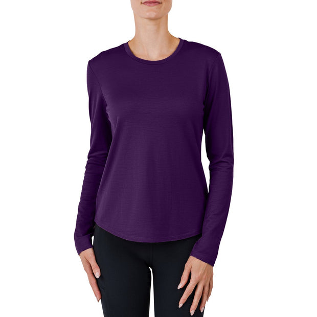 Seg’ments Women’s Merino Wool Long Sleeve Top - Purple
