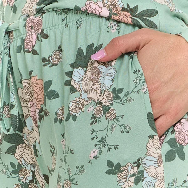 Flora Nikrooz Women'S Jessie Henley 2 Piece Pajama Set