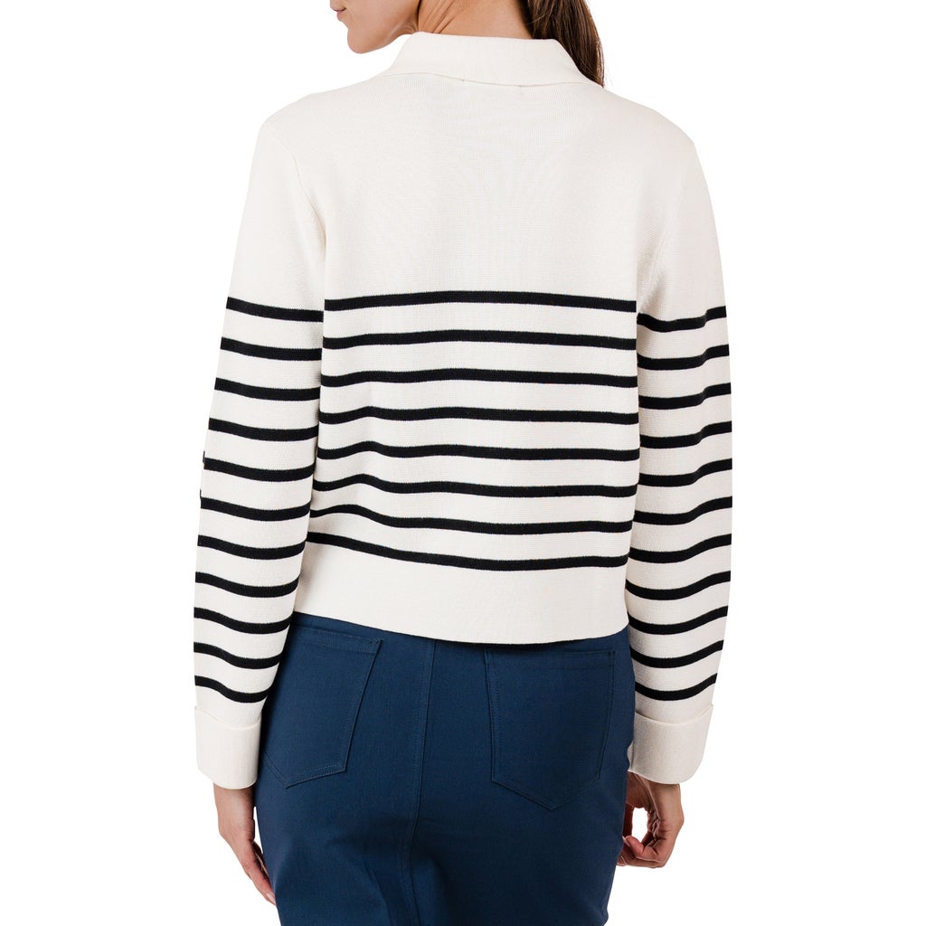 United Colors of Benetton Women’s Striped Milano Button-Front Cardigan