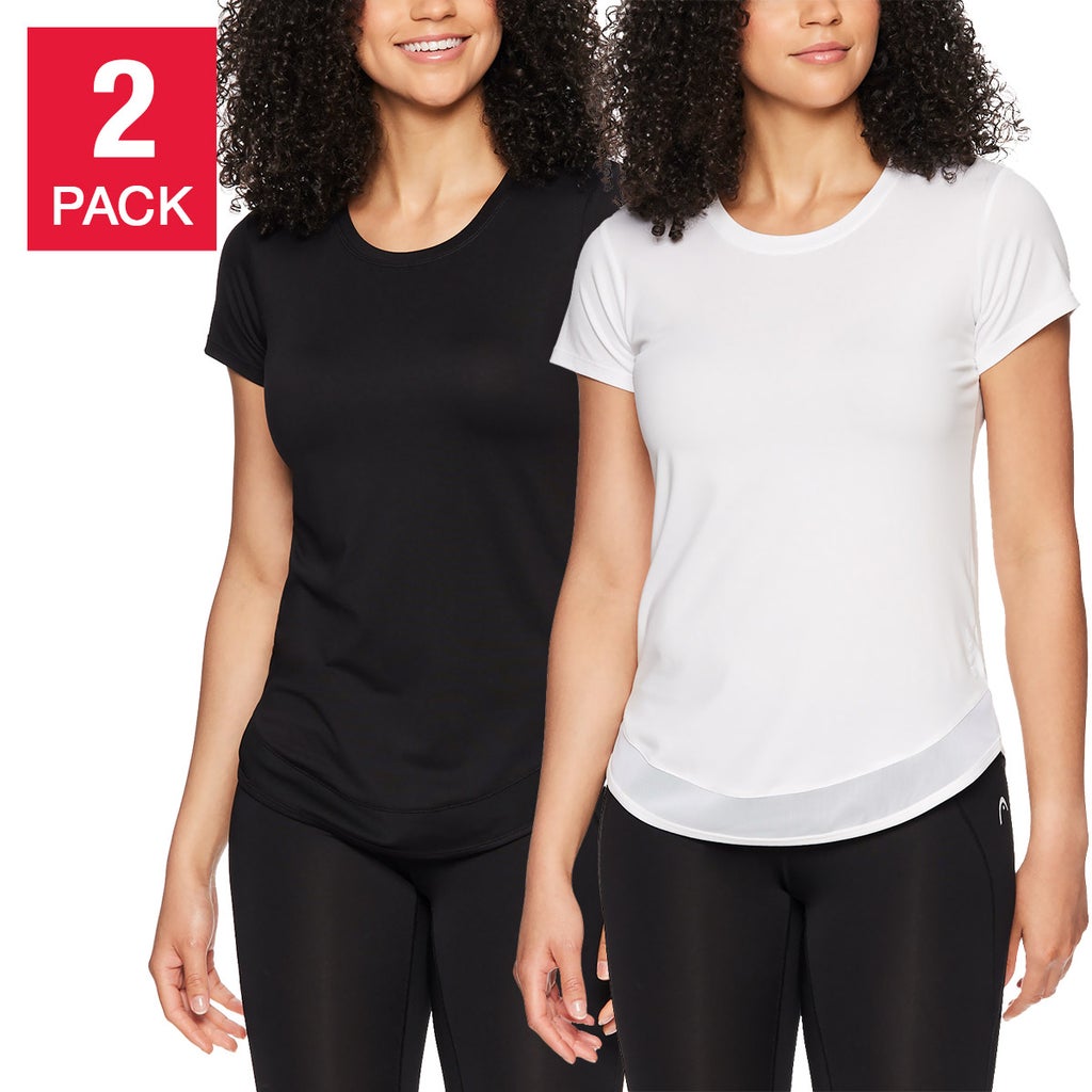 HEAD Women's Active Tee, 2-pack - White