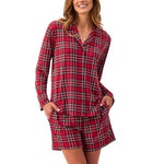 Martha Stewart Women's Notch Collar Pajama Set, 3-piece