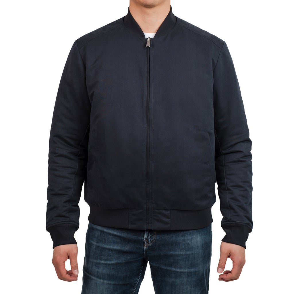 United Colors of Benetton Men's Reversible Bomber Jacket - Black