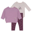 Rococo Infant 3-piece Set - Purple