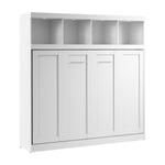 Bestar Oasis Premium Horizontal Queen Wall Bed with Overhead Storage