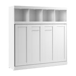 Bestar Oasis Premium Horizontal Double Wall Bed with Overhead Storage