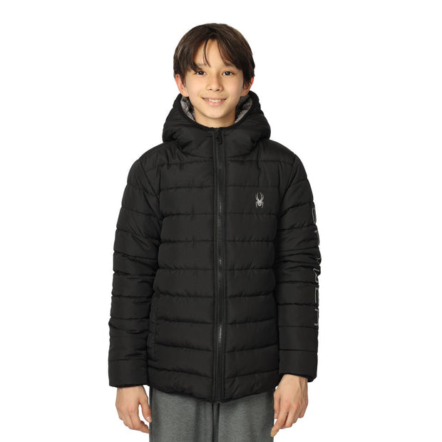 Spyder Kids Sherpa Lined Puffer Jacket - Black