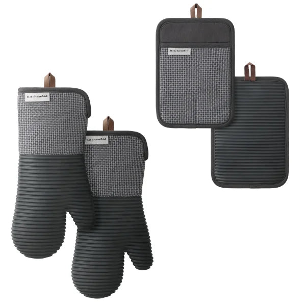 KitchenAid 4-piece Oven Mitt and Potholder Set