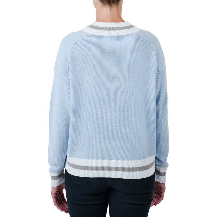 United Colors of Benetton Women’s Contrasting V-neck Sweater