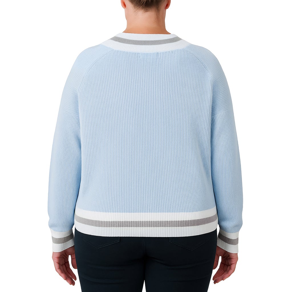 United Colors of Benetton Women’s Contrasting V-neck Sweater