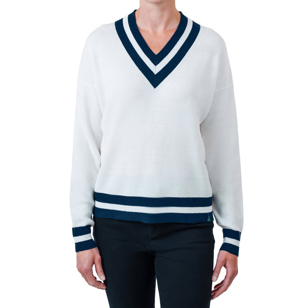 United Colors of Benetton Women’s Contrasting V-neck Sweater