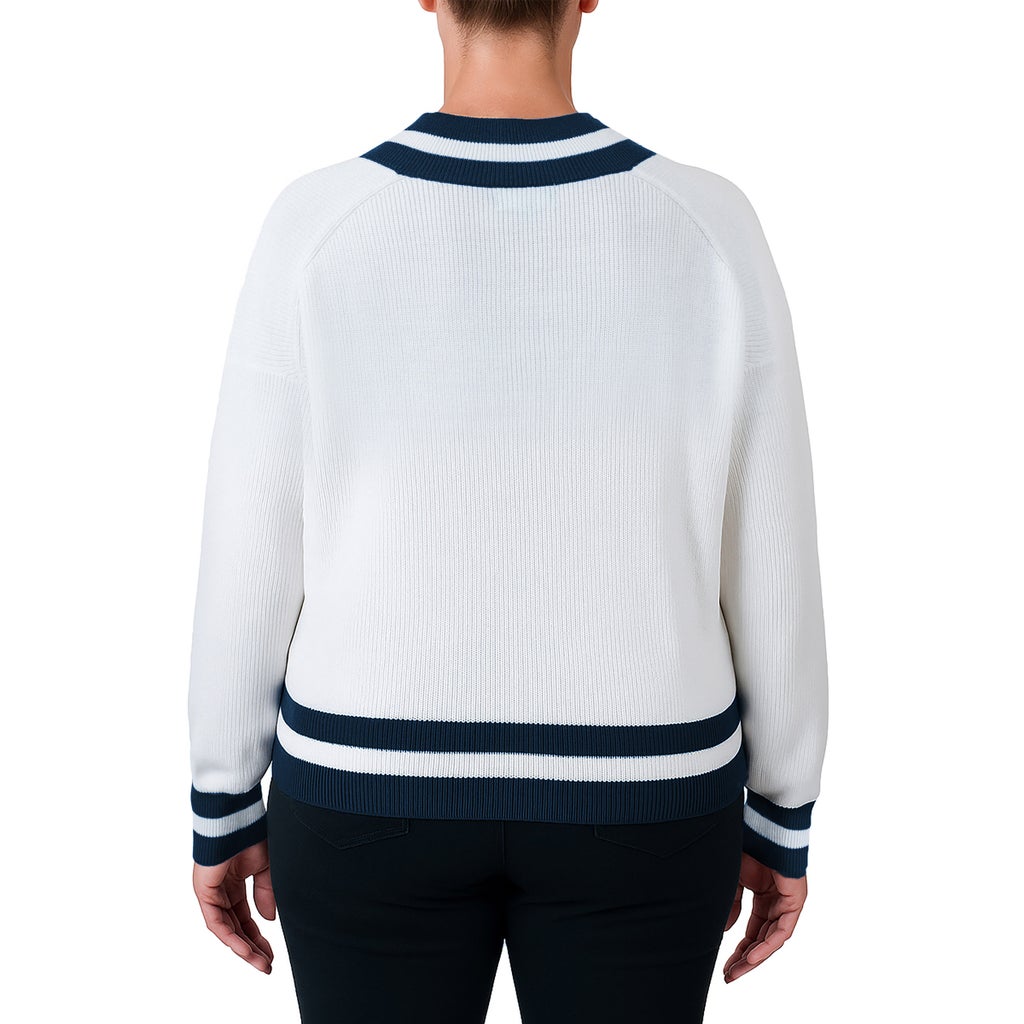 United Colors of Benetton Women’s Contrasting V-neck Sweater