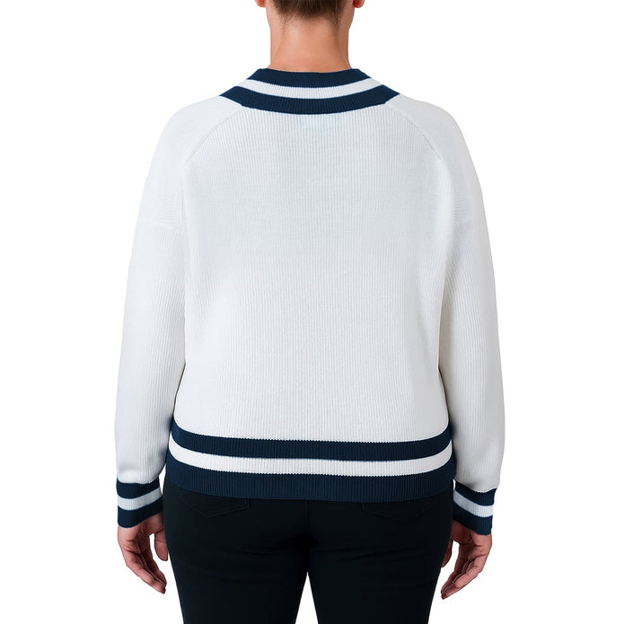 United Colors of Benetton Women’s Contrasting V-neck Sweater