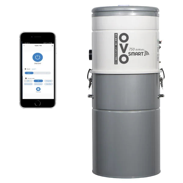OVO Smart Central Vacuum 750AW control with/without a Smart Device or Voice Command
