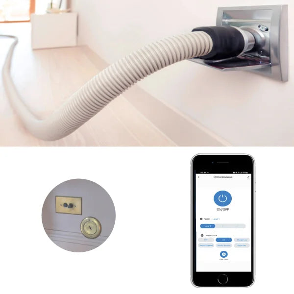 OVO Smart Central Vacuum 750AW control with/without a Smart Device or Voice Command