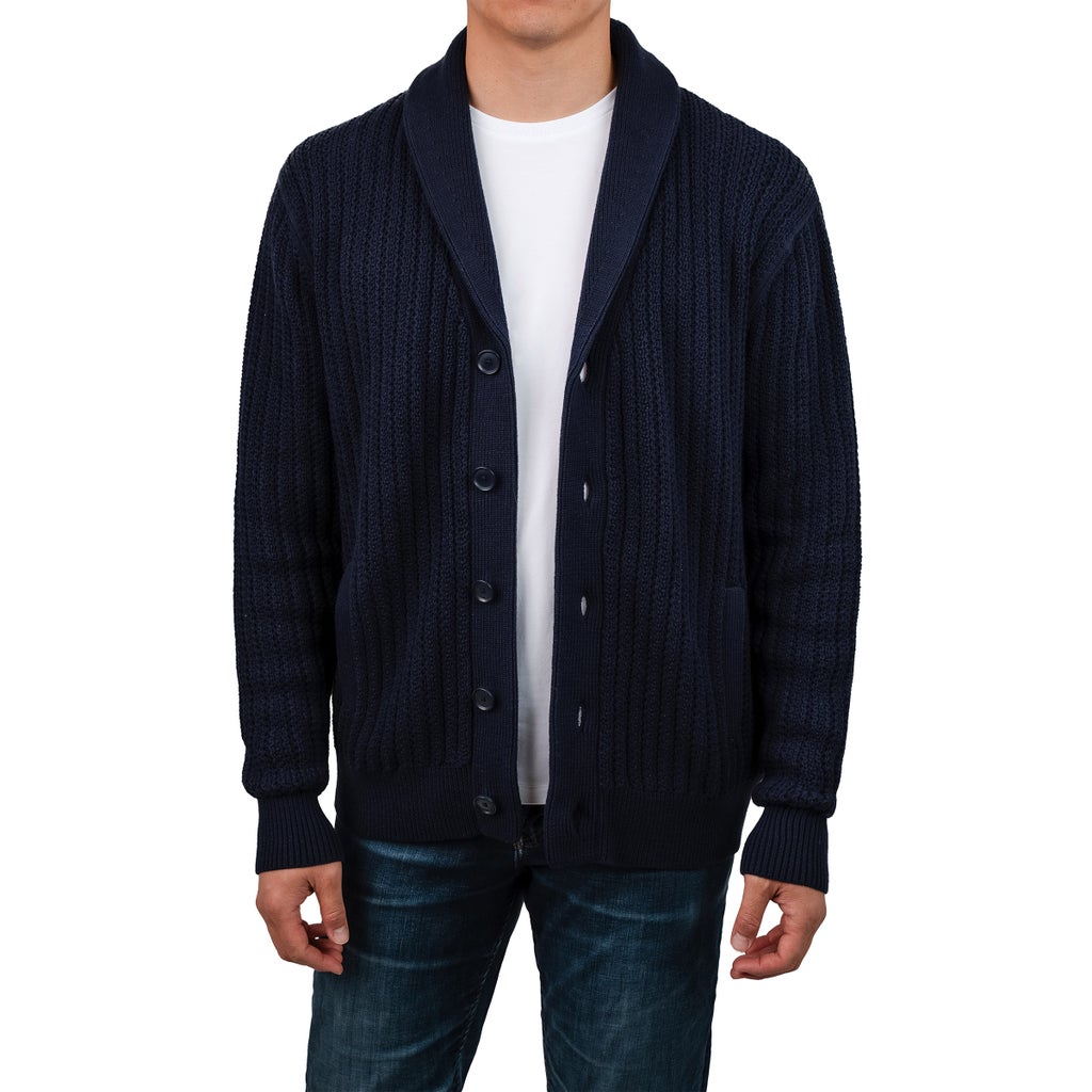 United Colors of Benneton - Men's Shawl Collar Knitted Cardigan