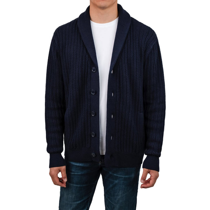 United Colors of Benneton - Men's Shawl Collar Knitted Cardigan