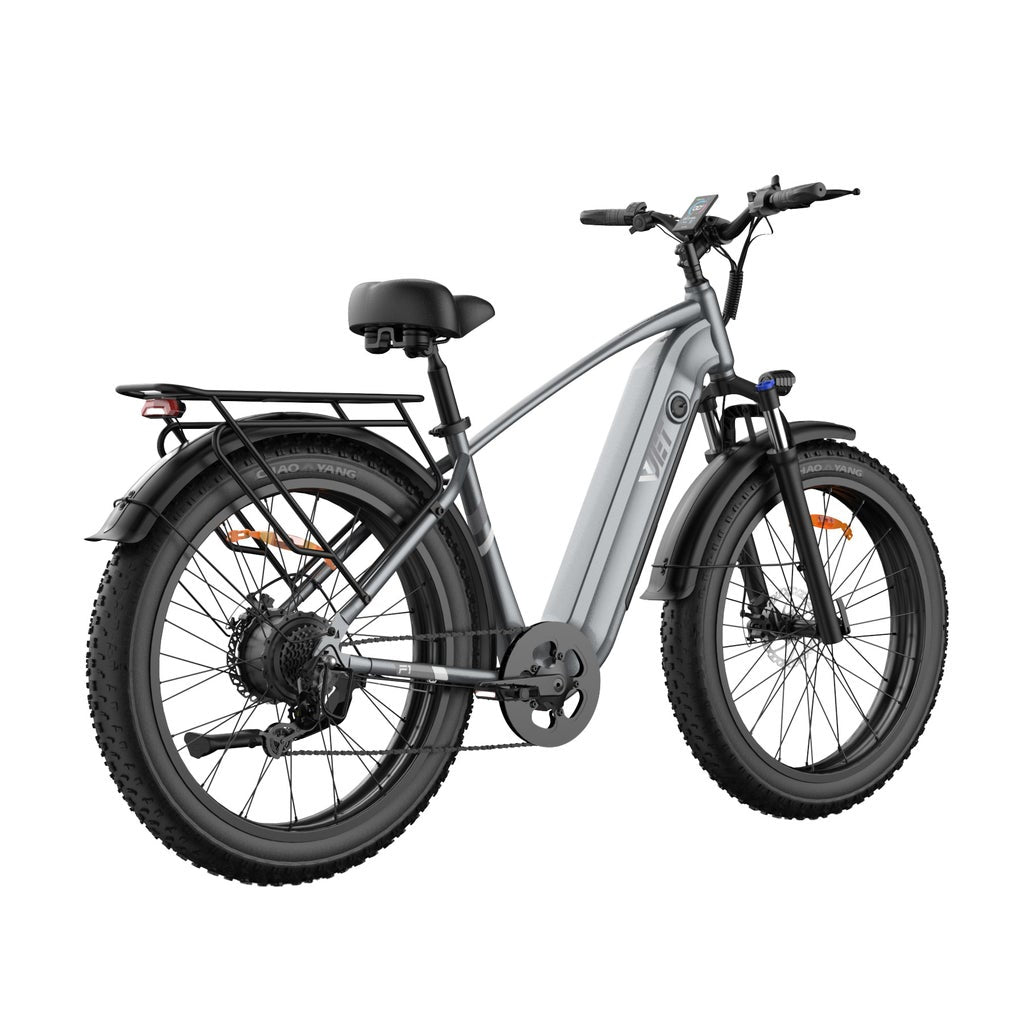 VJET F1-500W Fat Tire Mountain E Bike With Torque Sensor, 85km Max Range