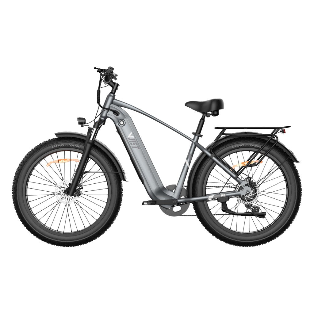 VJET F1-500W Fat Tire Mountain E Bike With Torque Sensor, 85km Max Range
