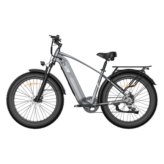 VJET F1-500W Fat Tire Mountain E Bike With Torque Sensor, 85km Max Range