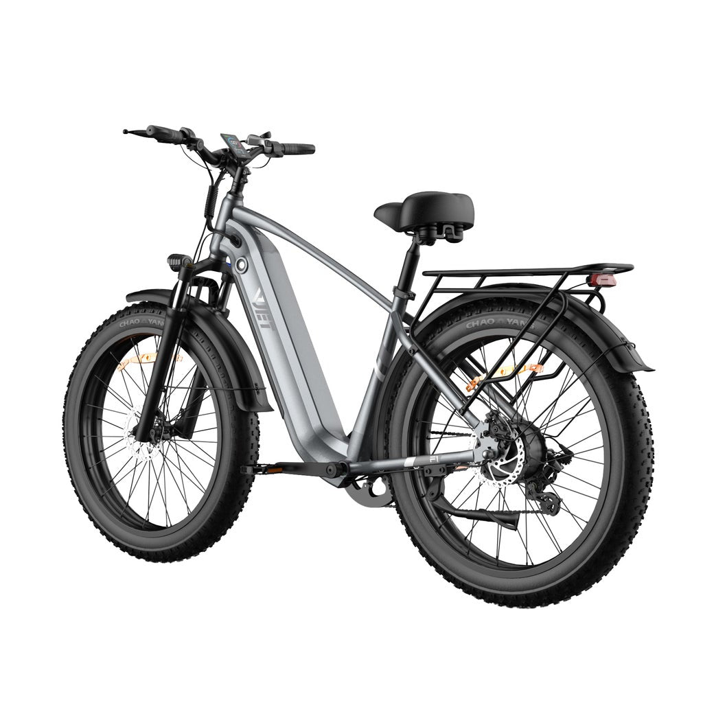 VJET F1-500W Fat Tire Mountain E Bike With Torque Sensor, 85km Max Range