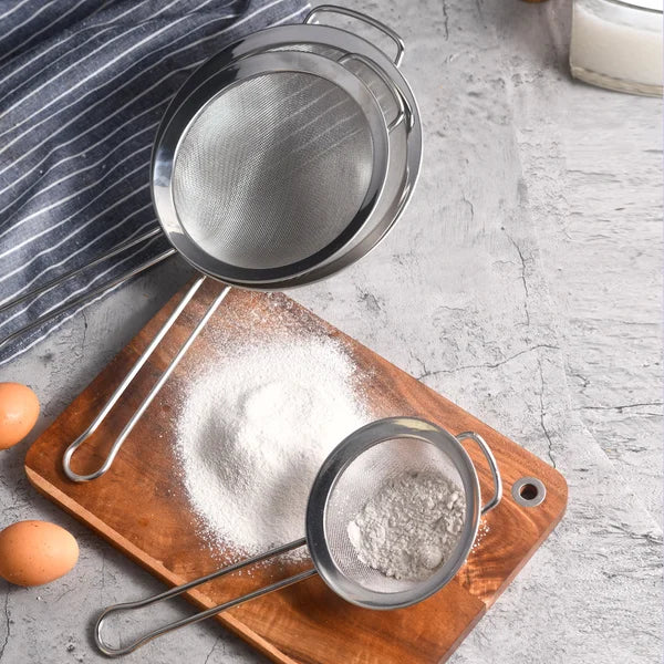 Miu Stainless Steel Mesh Strainer, 3-piece