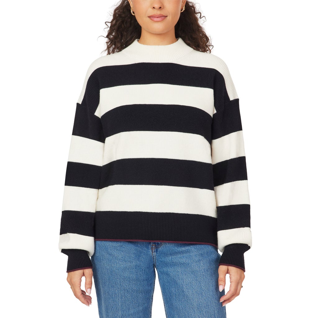 Scotch & Soda Women's Ribbed Mock Neck Pullover - Ivory