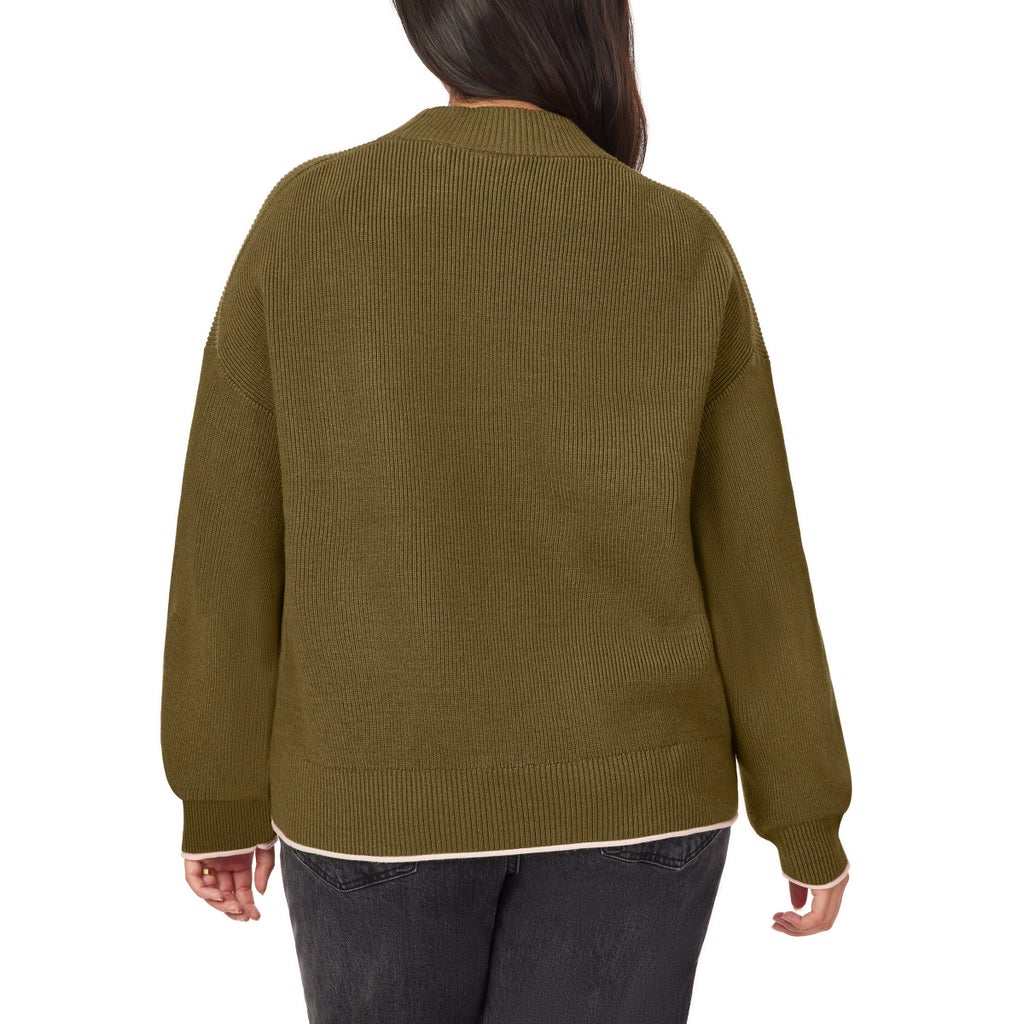 Scotch & Soda Women's Ribbed Mock Neck Pullover