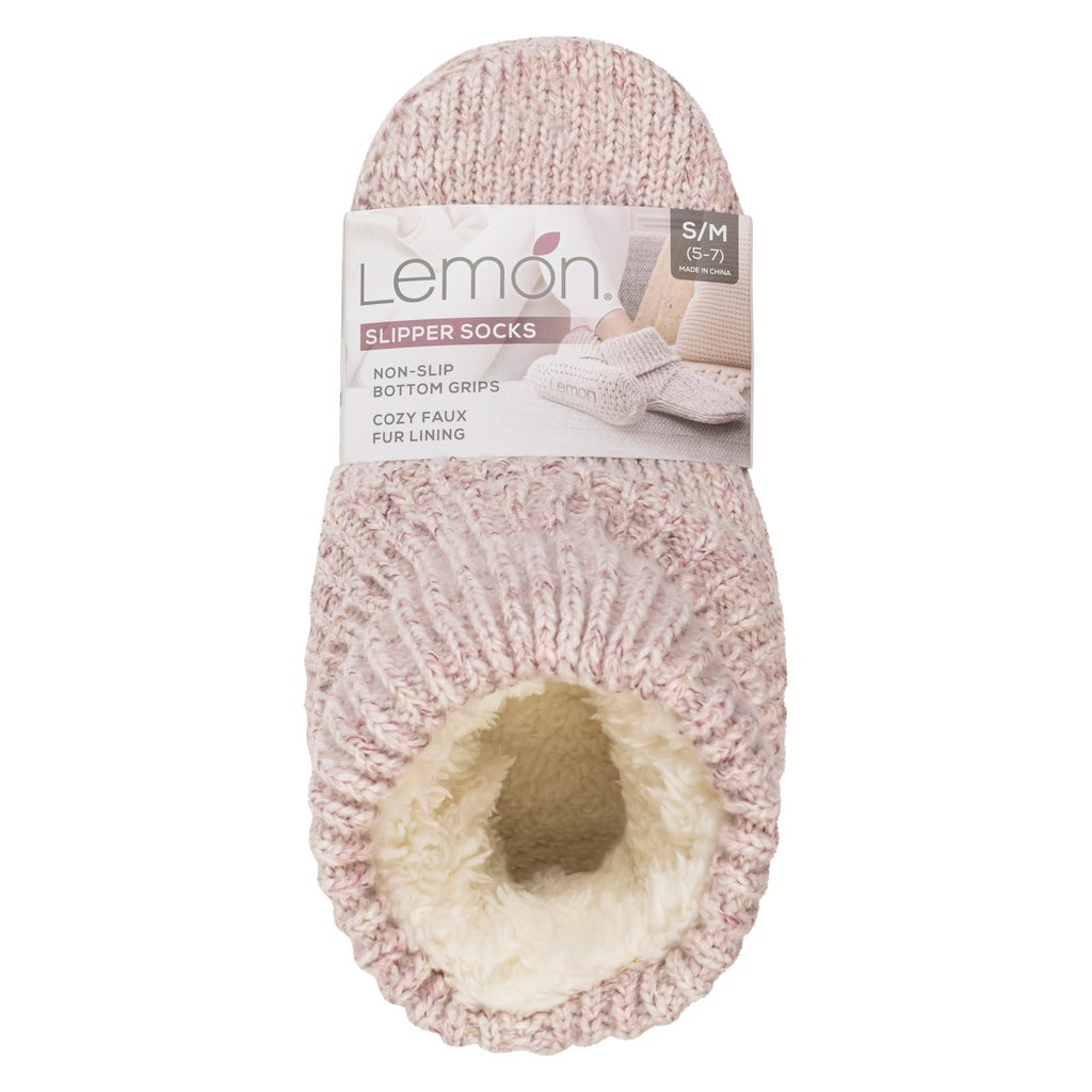 Lemon Women's Slipper Sock - Pink