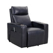 Sealy Logan – Black Top-grain Leather Power Reclining Lift Chair with Power Headrest and Active Lumbar