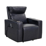 Sealy Logan – Black Top-grain Leather Power Reclining Lift Chair with Power Headrest and Active Lumbar