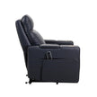 Sealy Logan – Black Top-grain Leather Power Reclining Lift Chair with Power Headrest and Active Lumbar