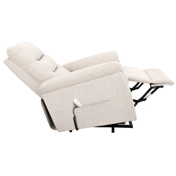 Sealy Amber – Beige Fabric Power Reclining Lift Assist Chair