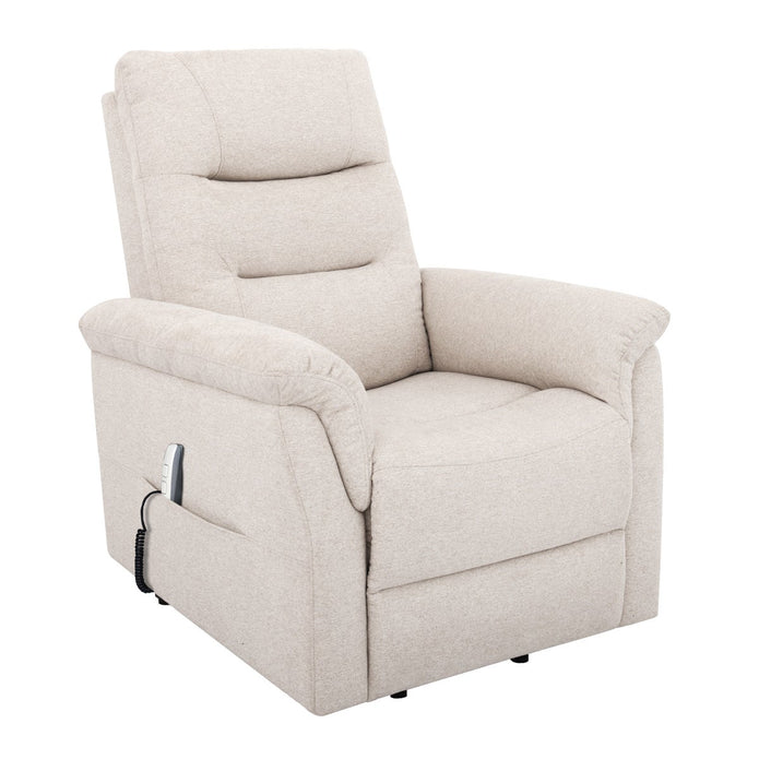 Sealy Amber – Beige Fabric Power Reclining Lift Assist Chair