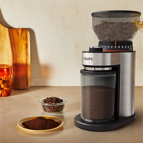 Krups 9.5 oz. Electric Burr Coffee Grinder with 18 Custom Grind Settings