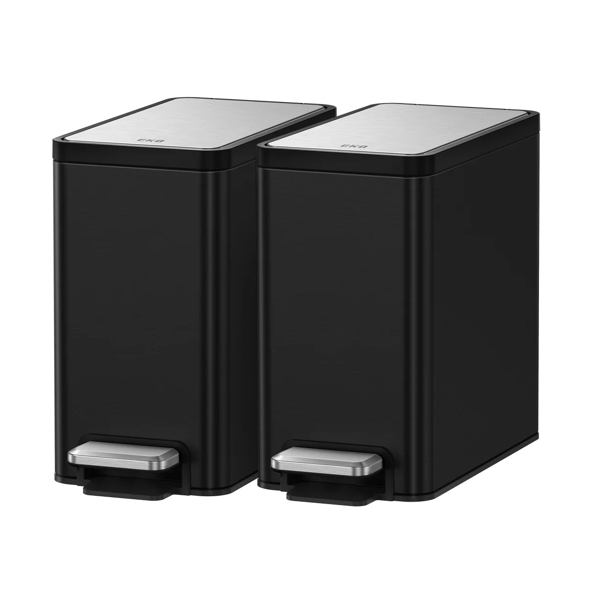 EKO 6.7L Step Trash Can, 2-pack