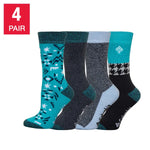 Columbia Women's Medium Weight Thermal Socks, 4-pairs