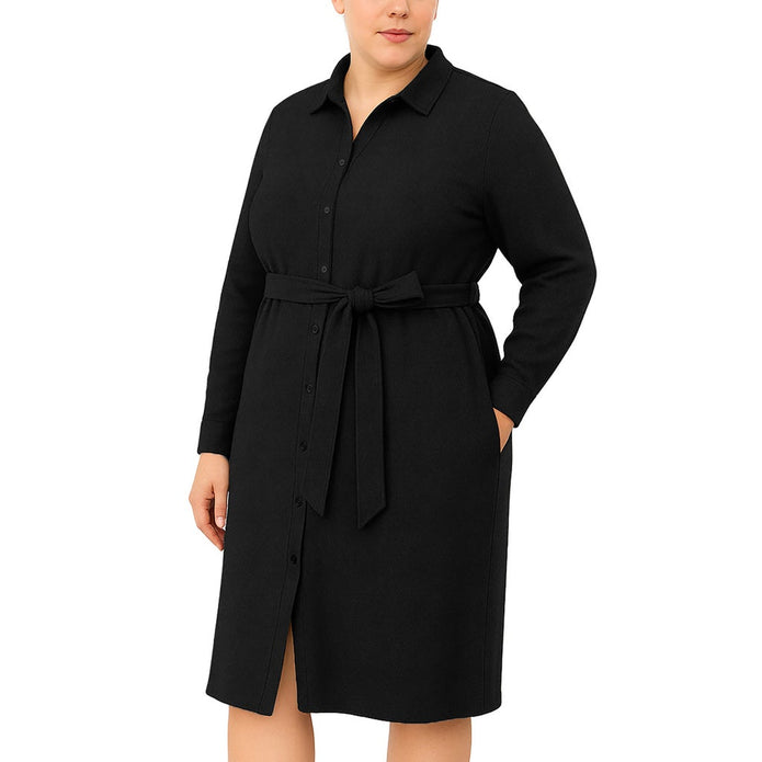 Kersh Women’s Textured Jacquard Long Sleeve Dress