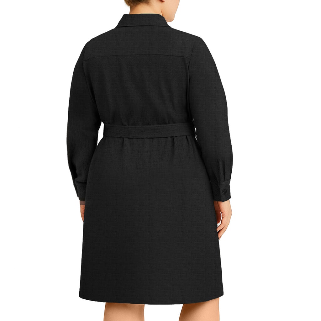 Kersh Women’s Textured Jacquard Long Sleeve Dress