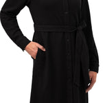 Kersh Women’s Textured Jacquard Long Sleeve Dress