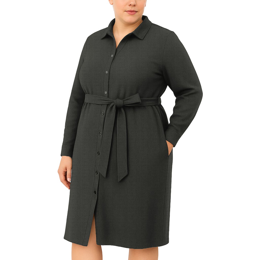 Kersh Women’s Textured Jacquard Long Sleeve Dress