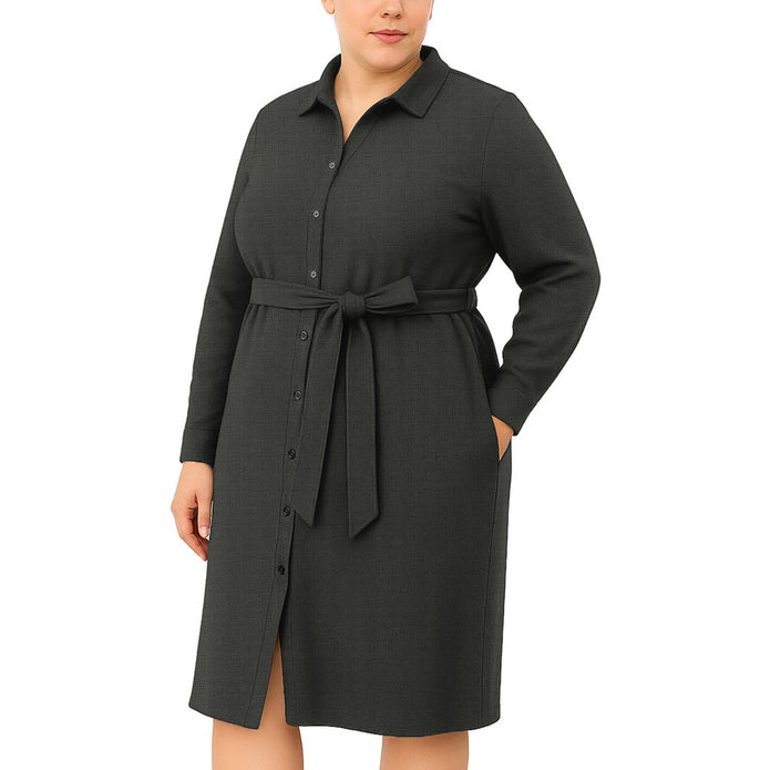 Kersh Women’s Textured Jacquard Long Sleeve Dress