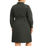 Kersh Women’s Textured Jacquard Long Sleeve Dress
