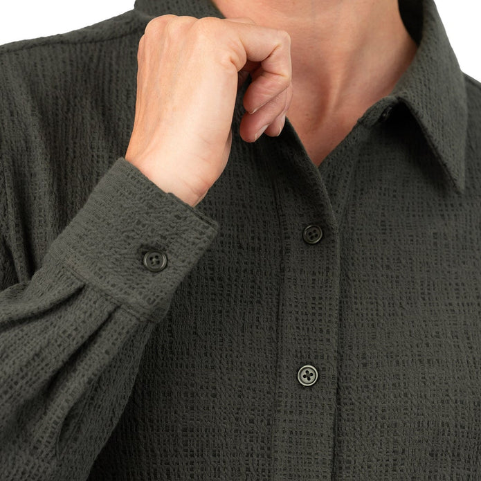 Kersh Women’s Textured Jacquard Long Sleeve Dress