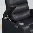 Ramsey Black Top-Grain Leather Home Theater Power Recliner