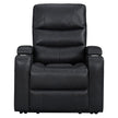 Ramsey Black Top-Grain Leather Home Theater Power Recliner