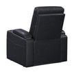 Ramsey Black Top-Grain Leather Home Theater Power Recliner