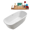 Streamline Freestanding Bathtub With Polished Chrome Drain