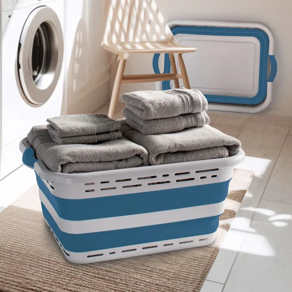 Pop and Load Collapsible Laundry Basket, 2-pack